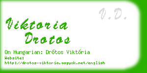viktoria drotos business card